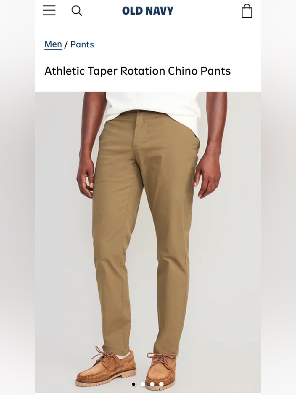 Old Navy Men's Khaki Athletic Taper Chino Pants